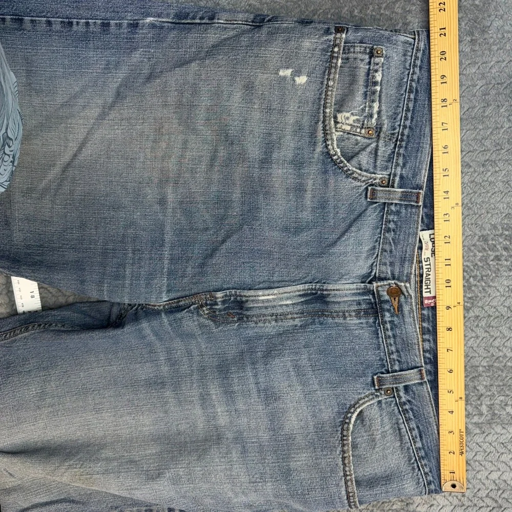 Levi's 569 Jeans Mens 42x30 Blue Y2K Loose Straight Fit Medium Wash Denim Casual